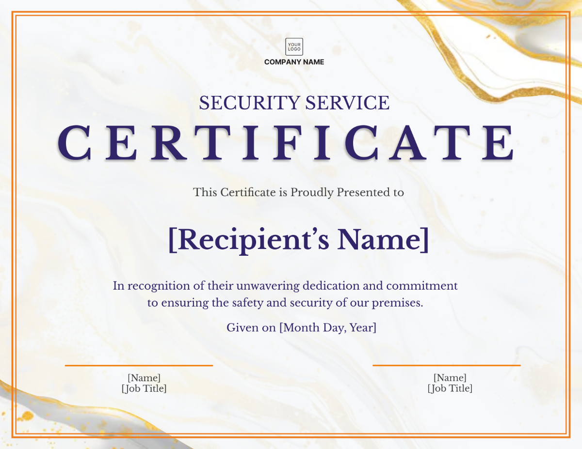 Free Printable Service Certificate Templates To Customize Online