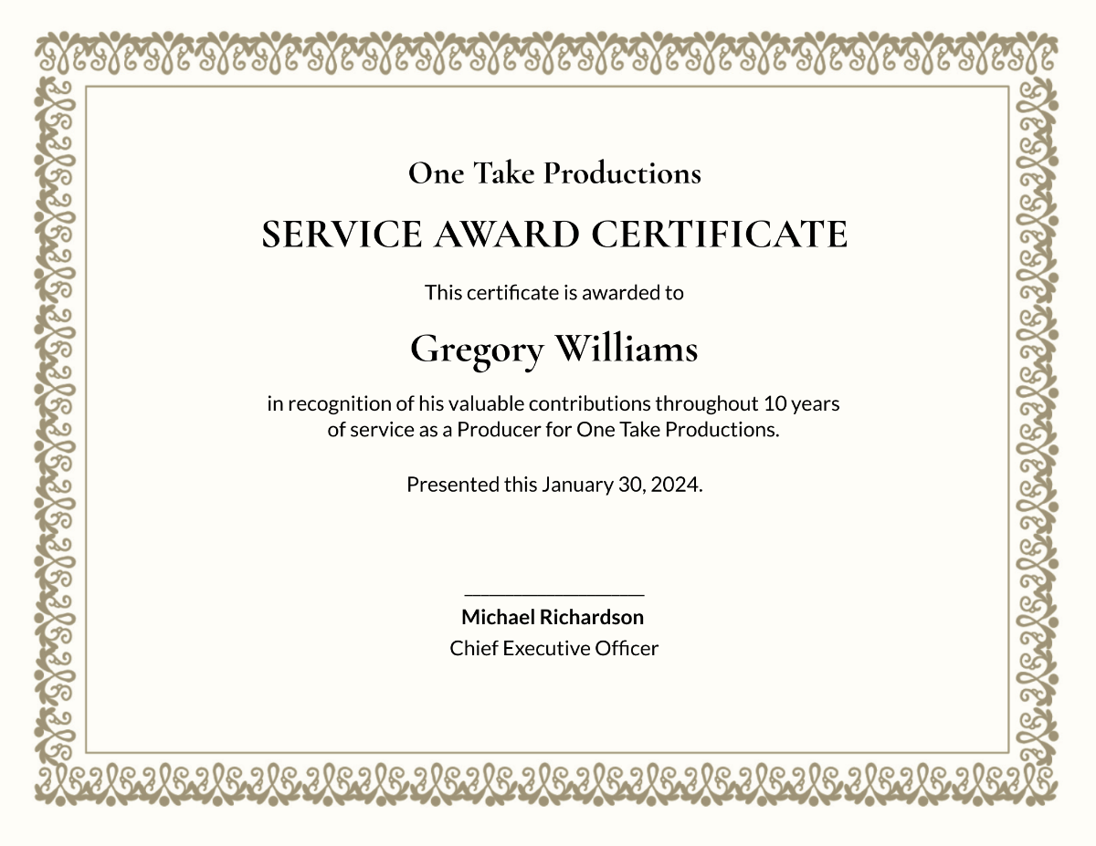 Printable Branch Of Service Certificates