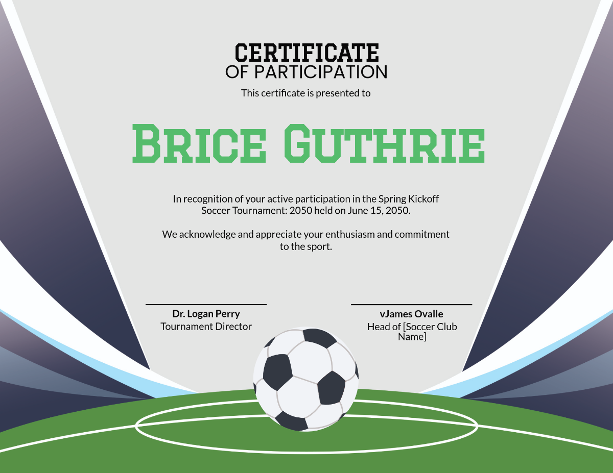 Free Printable Soccer Certificate Templates To Customize Online
