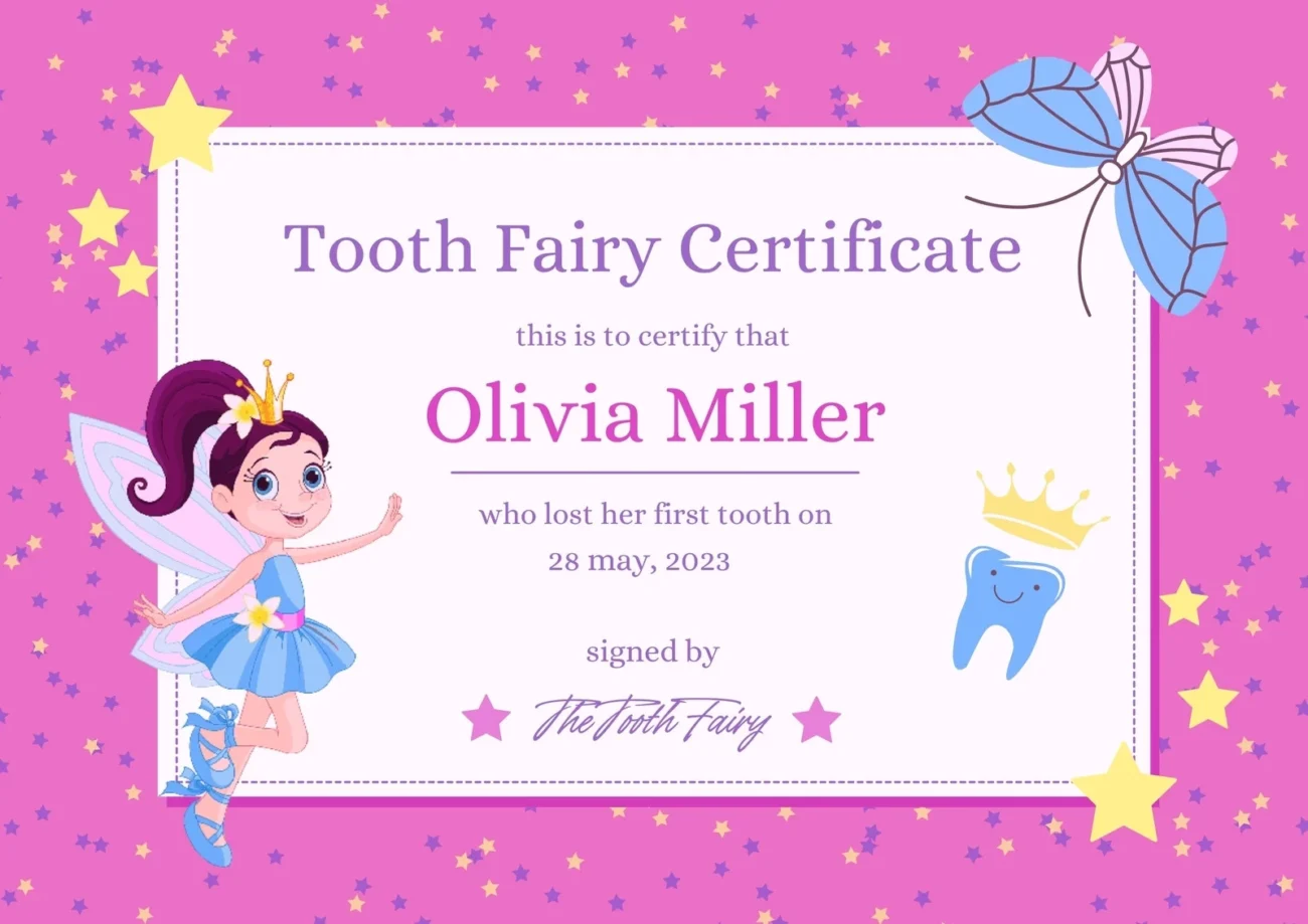 Free Printable Tooth Fairy Certificate Make It Magical