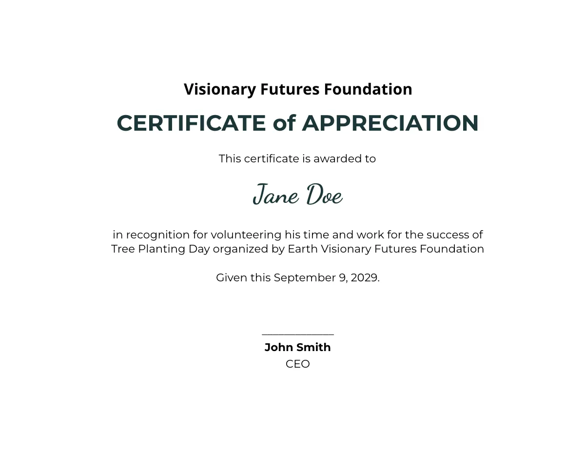 Editable Printable Volunteer Certificates Editable Printable Volunteer Certificates