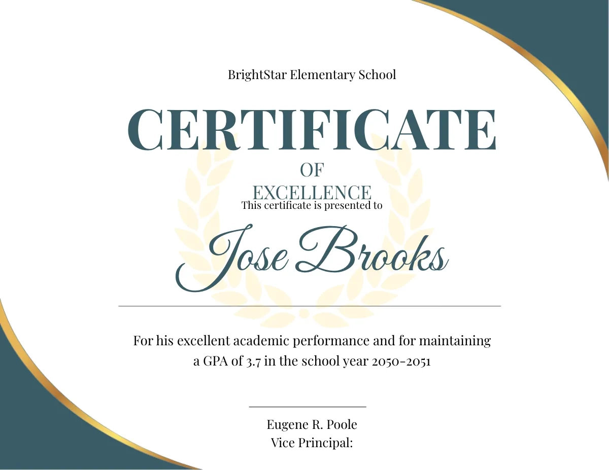 Free Student Certificate Of Excellence Template To Edit Online Free Student Certificate Of Excellence Template To Edit Online