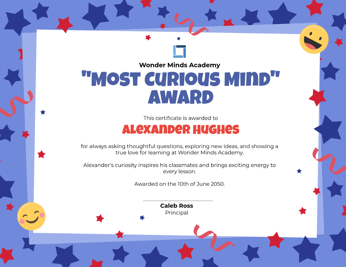 Free Superlative Certificate For Kids Template To Edit Online