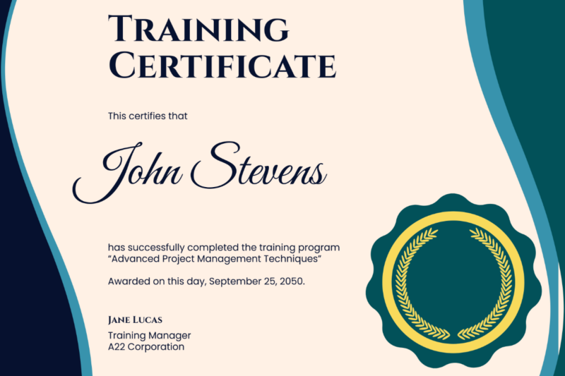 Free Online Printable Training Certificates