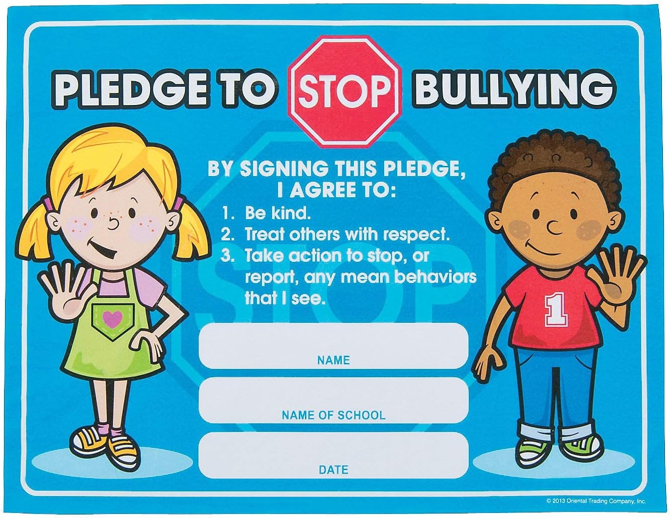 Fun Express Anti Bully Pledge Certificate 25 UK Ubuy