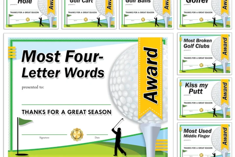 Free Printable Golf Award Certificates