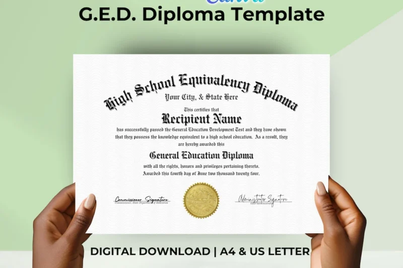 Printable Ged Certificate Denver