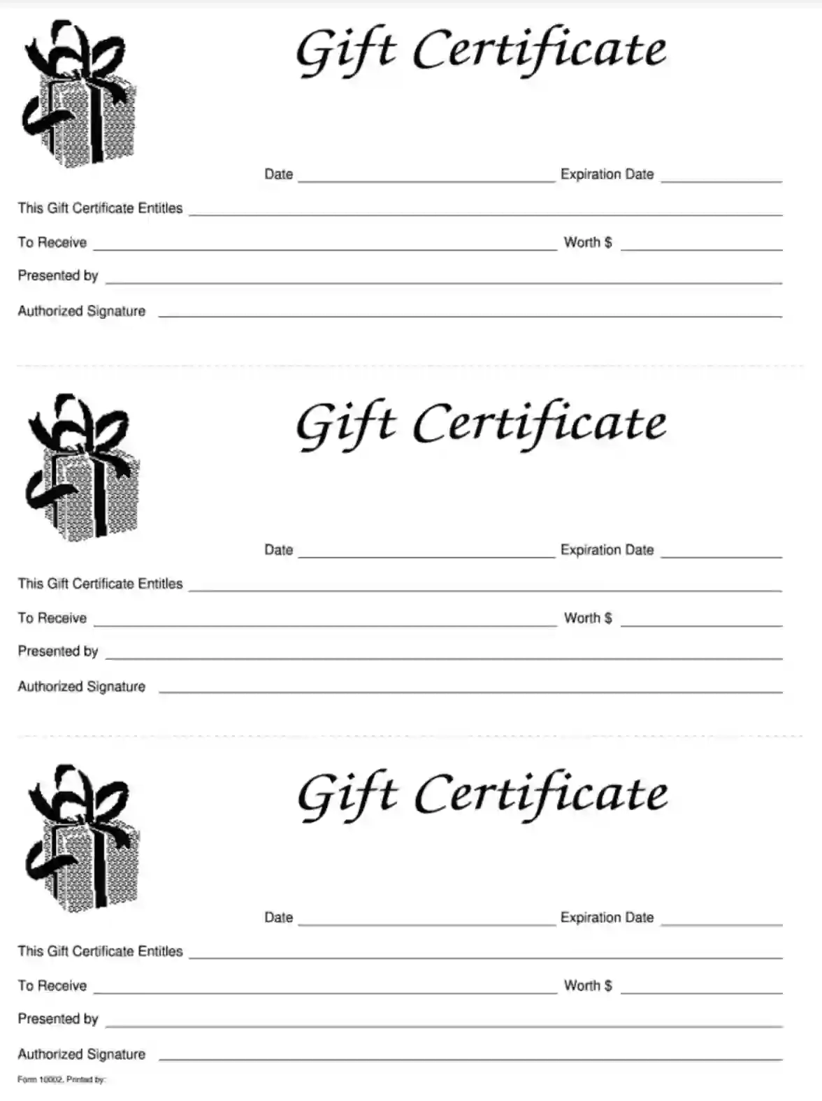 Printable Gift Certificate Images Printable Gift Certificate Images