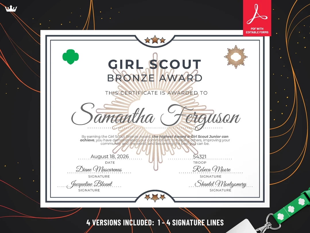 Free Printable Bronze Award Certificate Free Printable Bronze Award Certificate