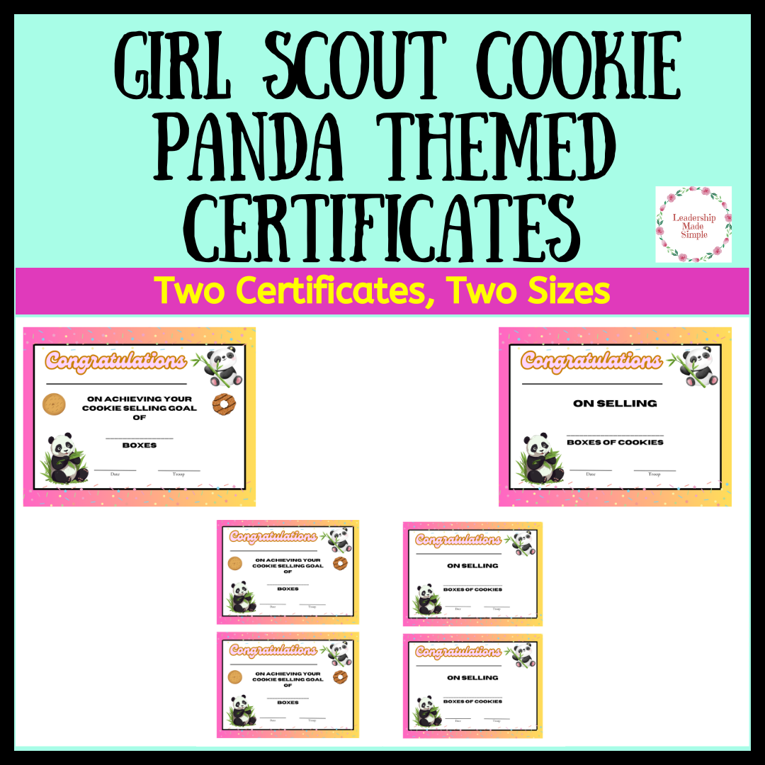 Girl Scout Awards Certificate Petals Printable