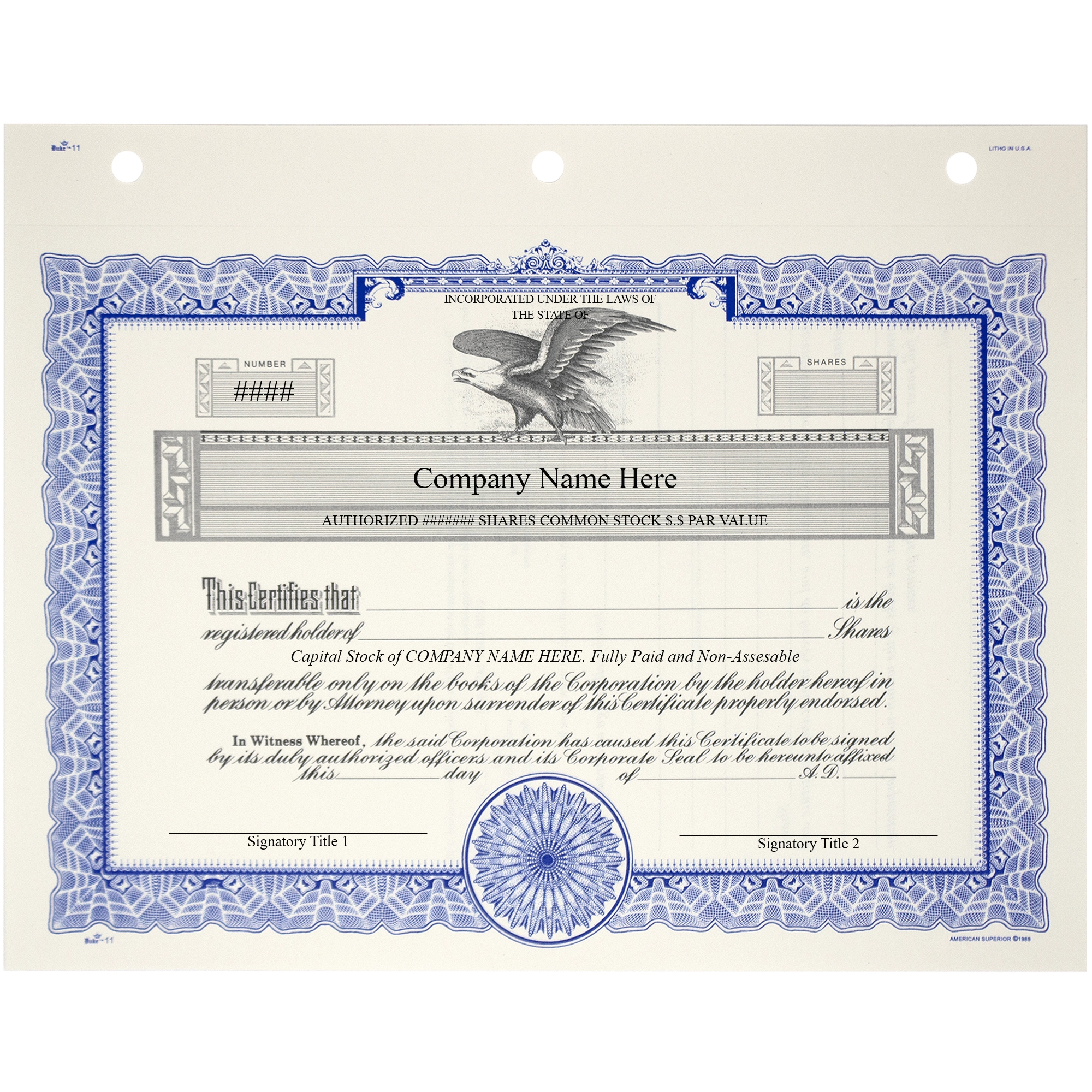 Oh I Said Free Printable Certificates