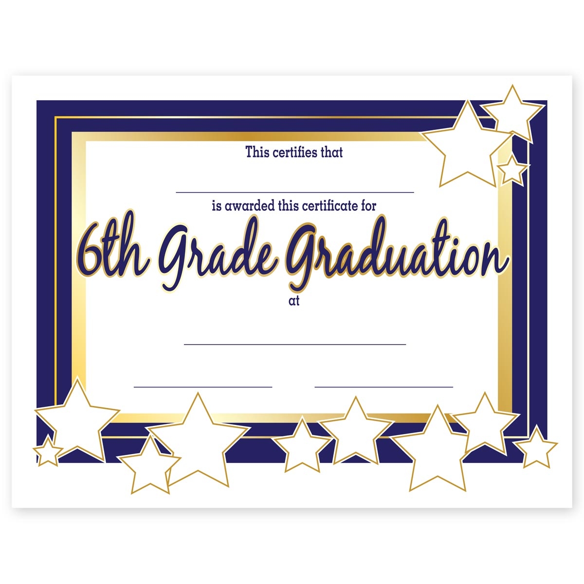 6th Grade Graduation Certificate Free Printable 6th Grade Graduation Certificate Free Printable