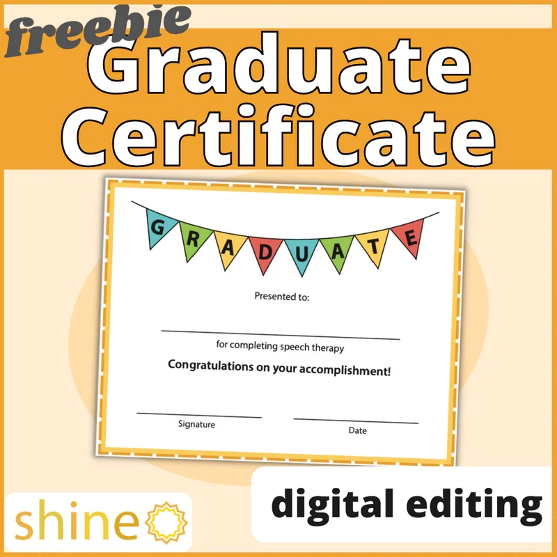 Graduate Certificate Shine Speech Activities