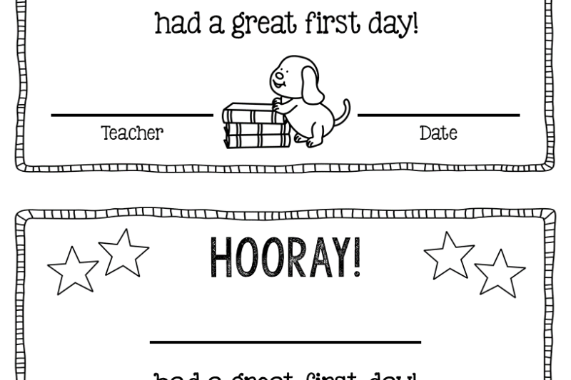 Great Day Certificate Free Printable