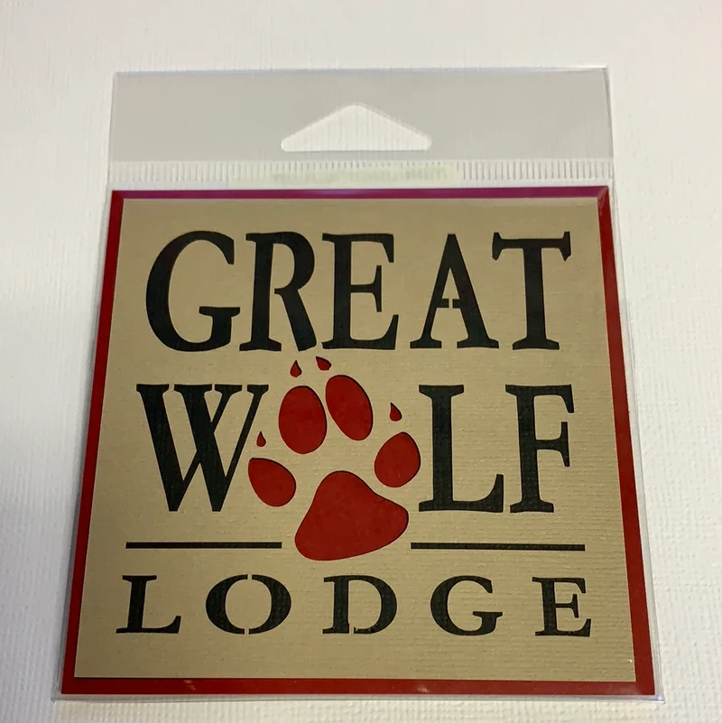 Great Wolf Lodge W Paw Print Die Cut Scraps Great Wolf Lodge W Paw Print Die Cut Scraps