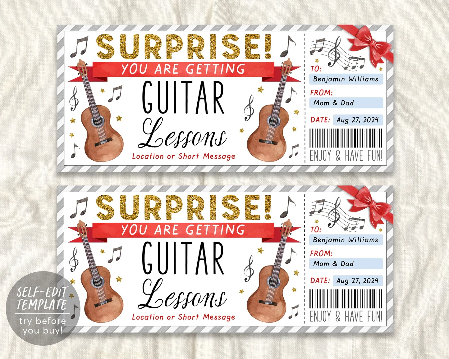 Guitar Lessons Gift Certificate Editable Template Surprise Music Guit Puff Paper Co Guitar Lessons Gift Certificate Editable Template Surprise Music Guit Puff Paper Co