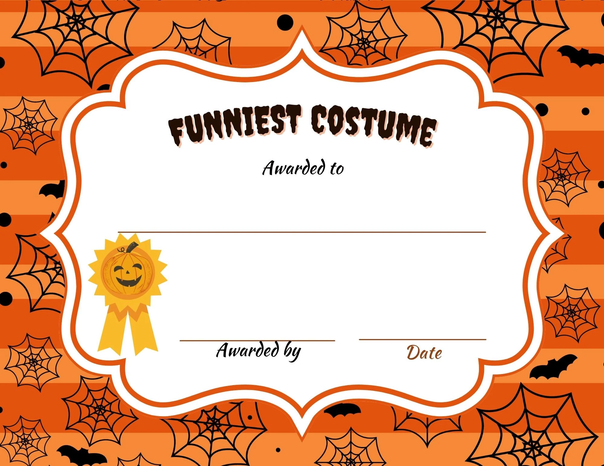 Free Printable Halloween Contest Certificates Free Printable Halloween Contest Certificates