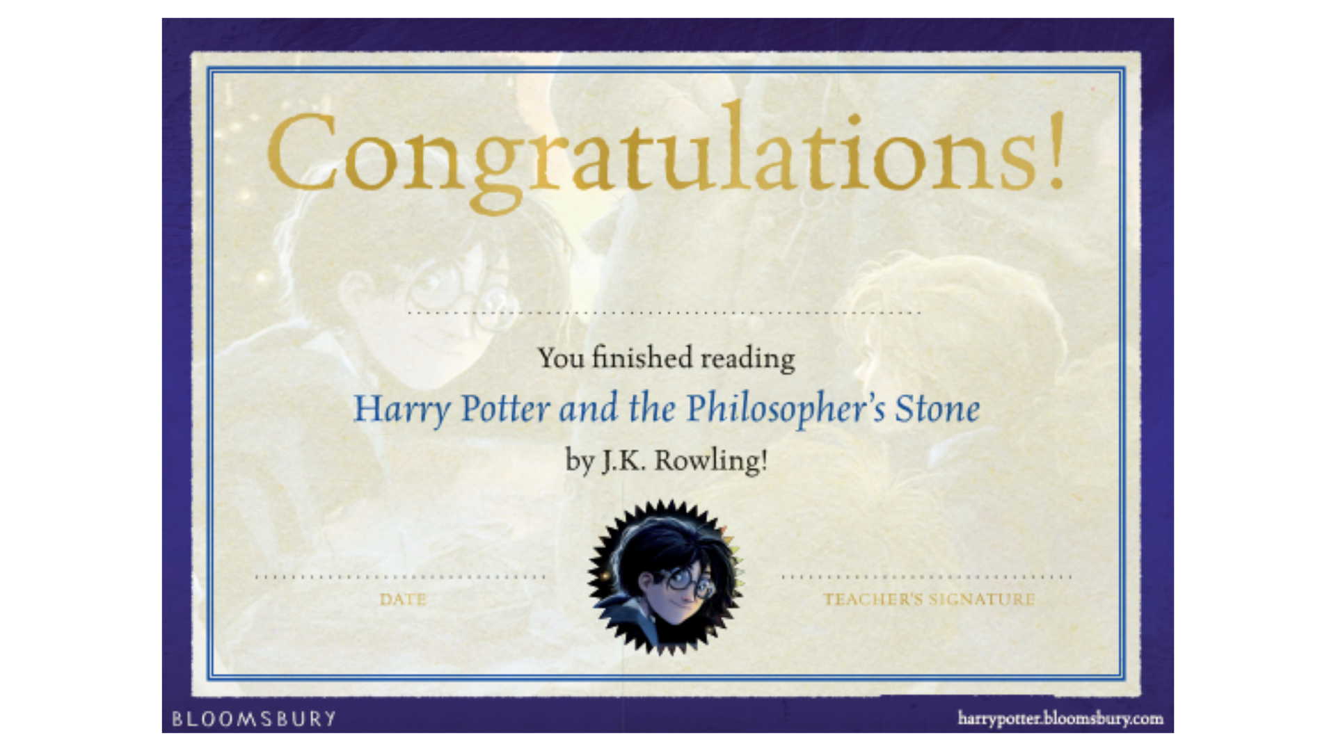 Harry Potter FREE Reading Reward Certificates Harry Potter FREE Reading Reward Certificates