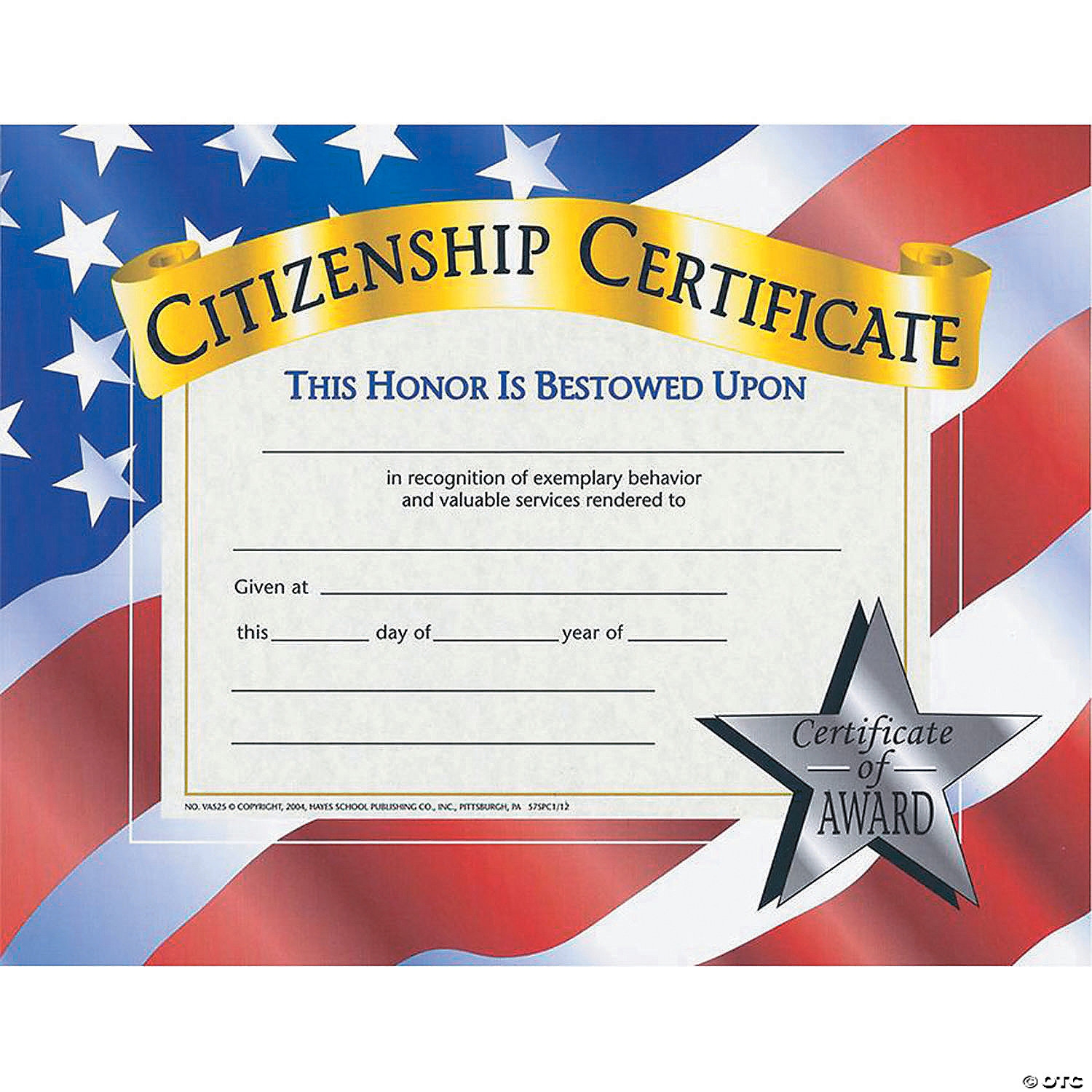Hayes Citizenship Certificates Fun Express