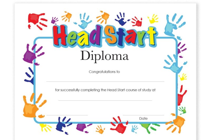 Free Printable Head Start Graduation Certificates