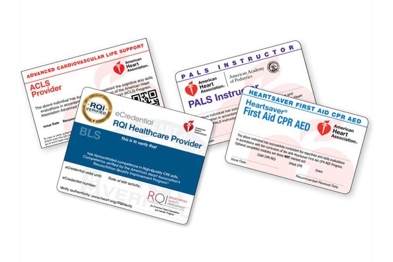Printable Acls Certification Card