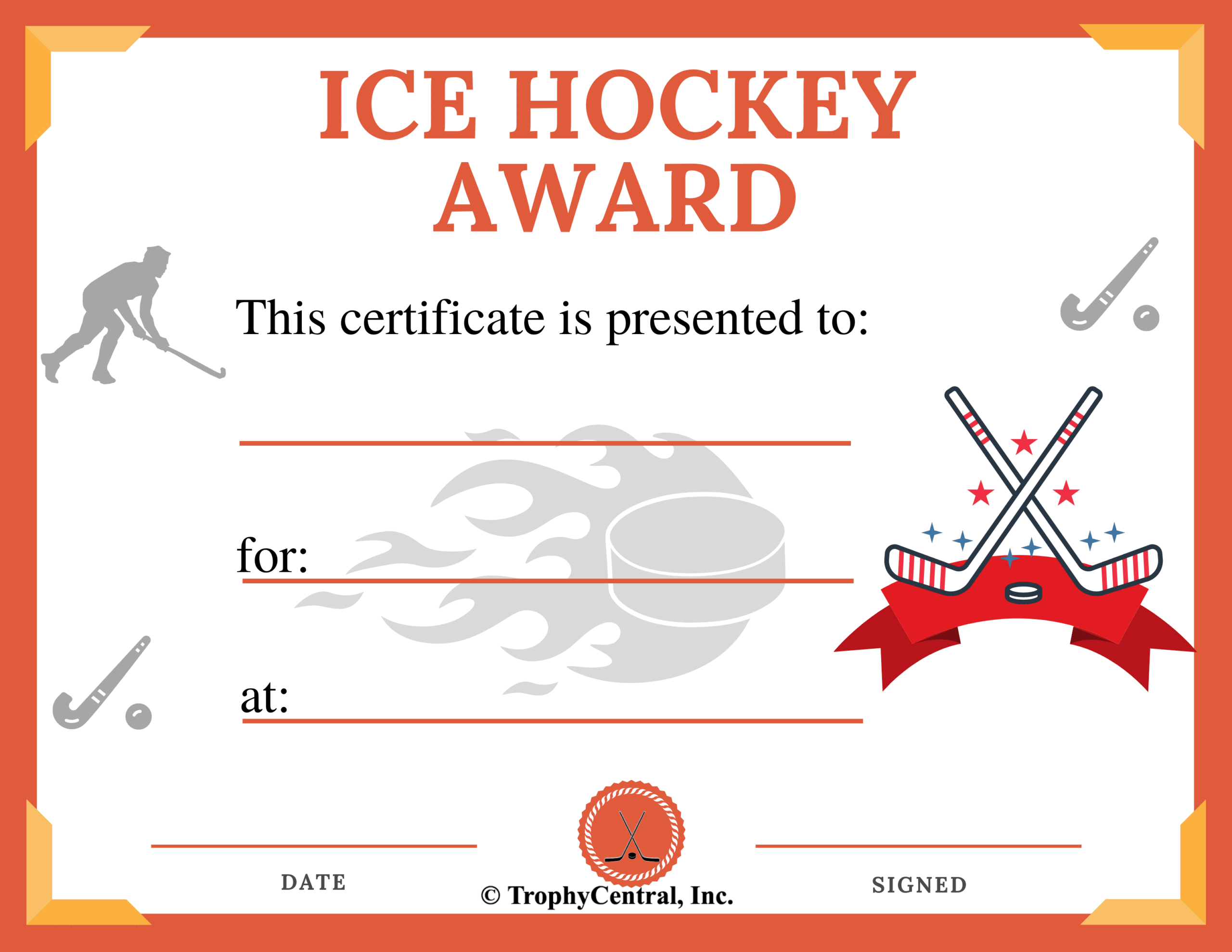 Ice Hockey Free Template Ice Hockey Free Template