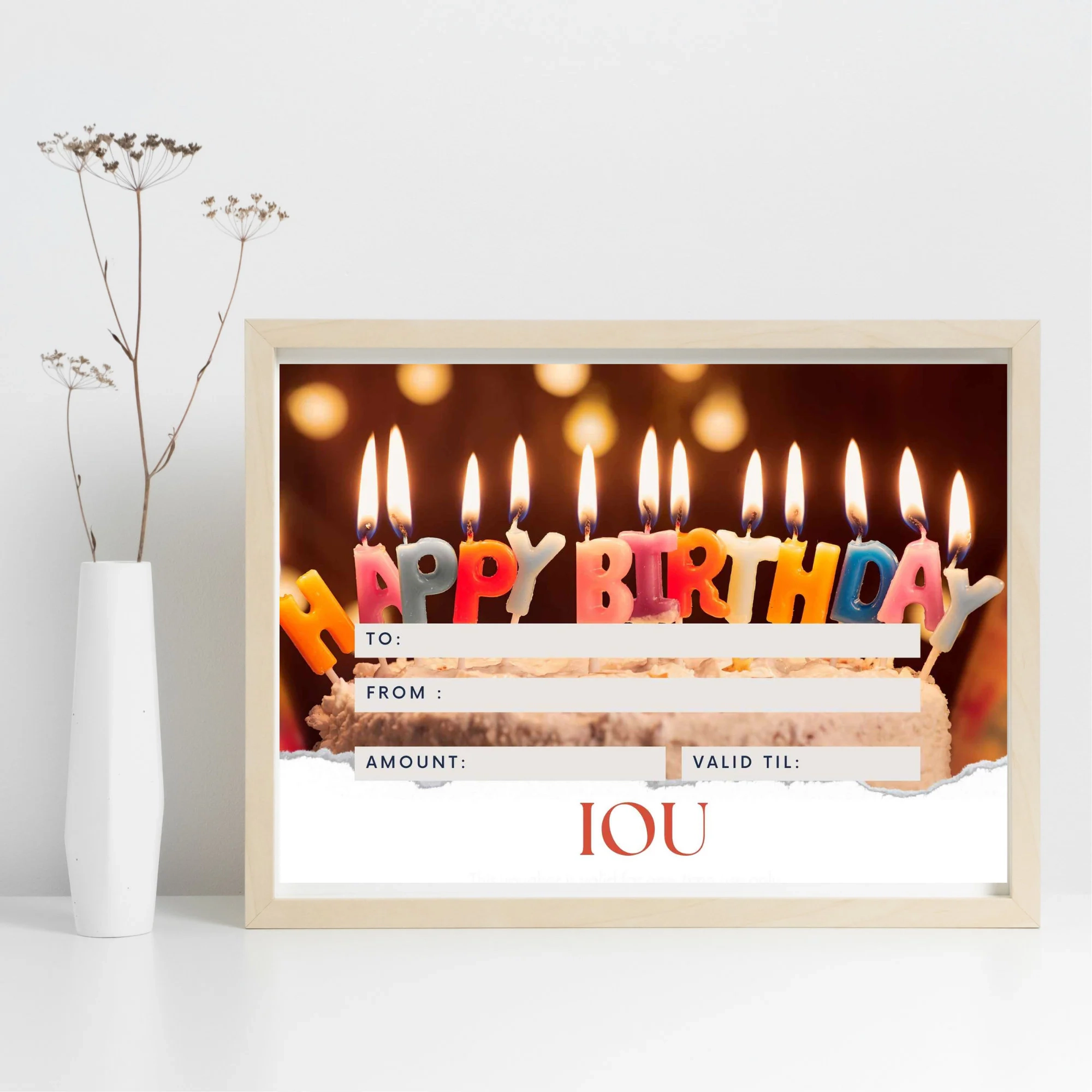 IOU Printable Gift Certificate Birthday Etsy IOU Printable Gift Certificate Birthday Etsy