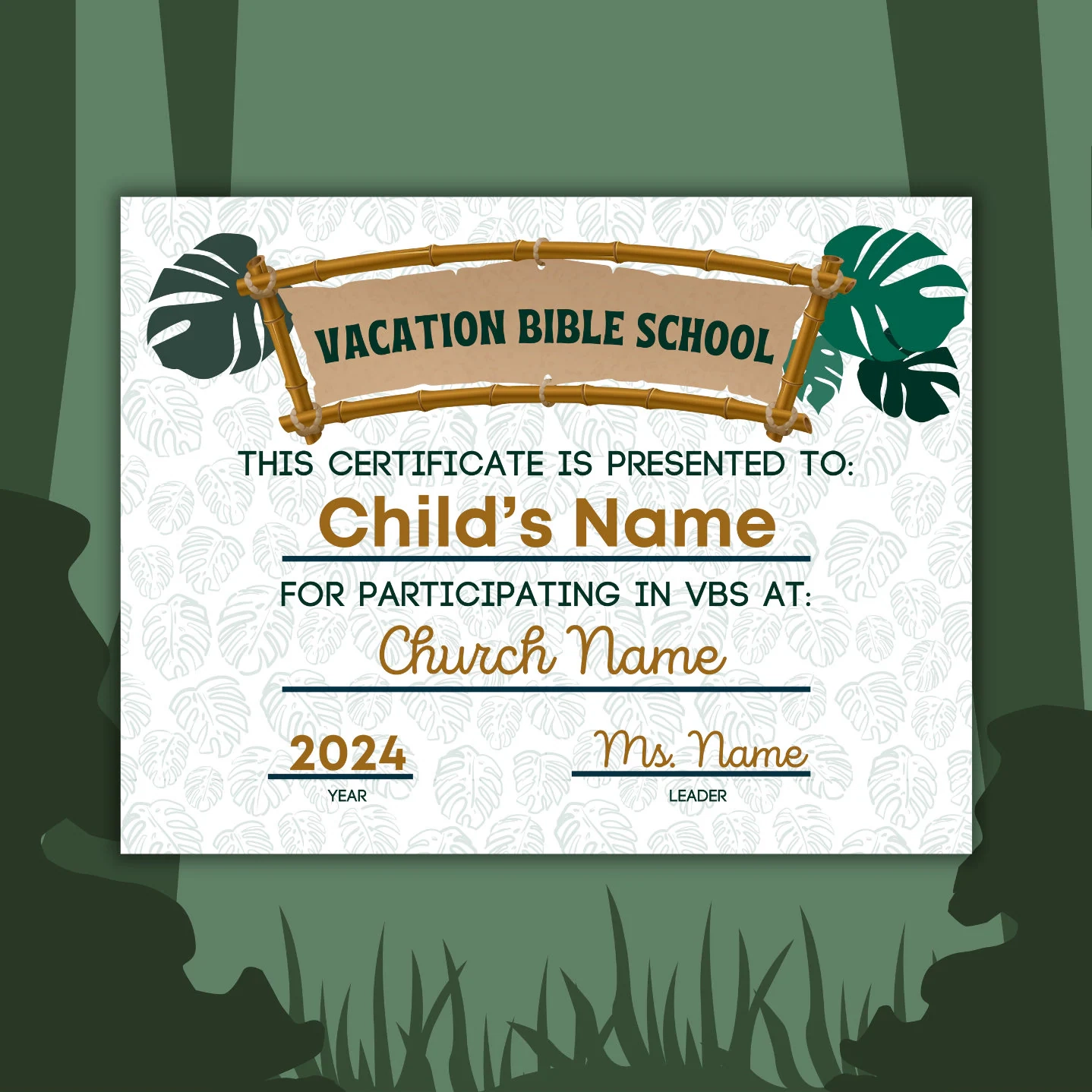 Printable Vbs Certificate