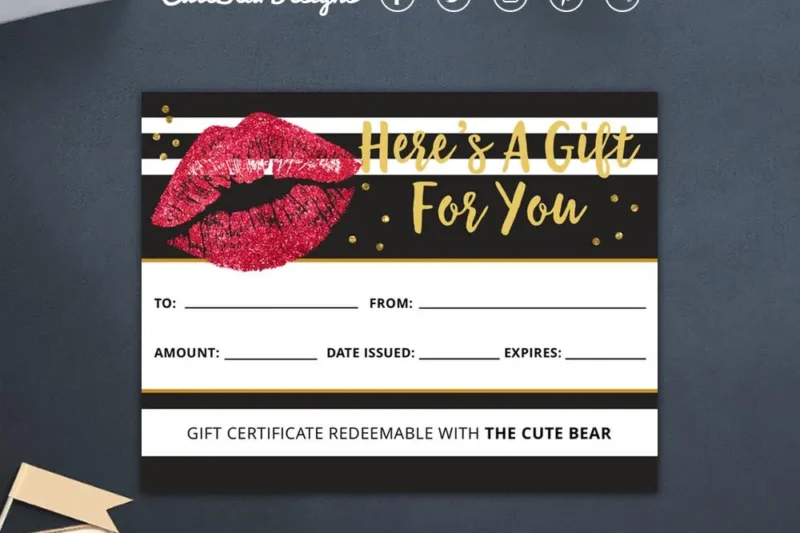 Printable Lipsense Gift Certificate