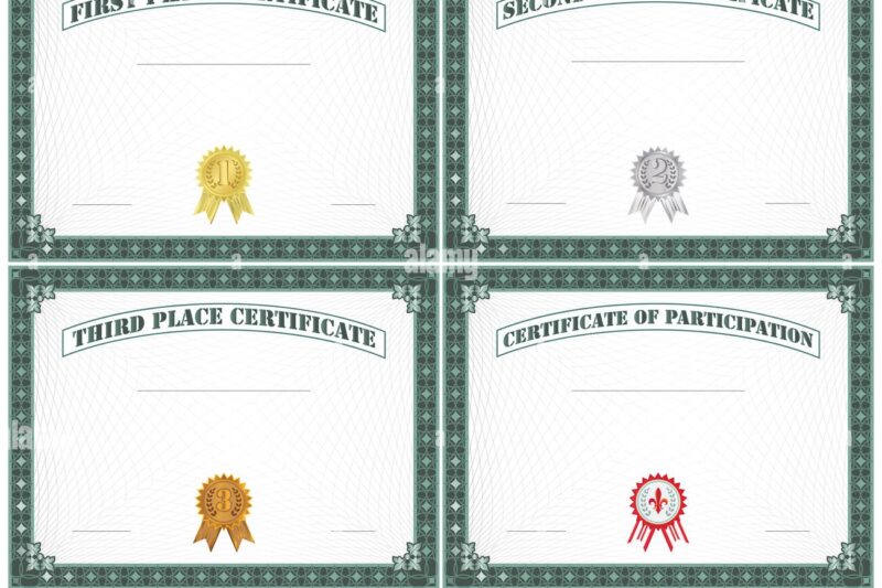 3rd Place Certificates Printable