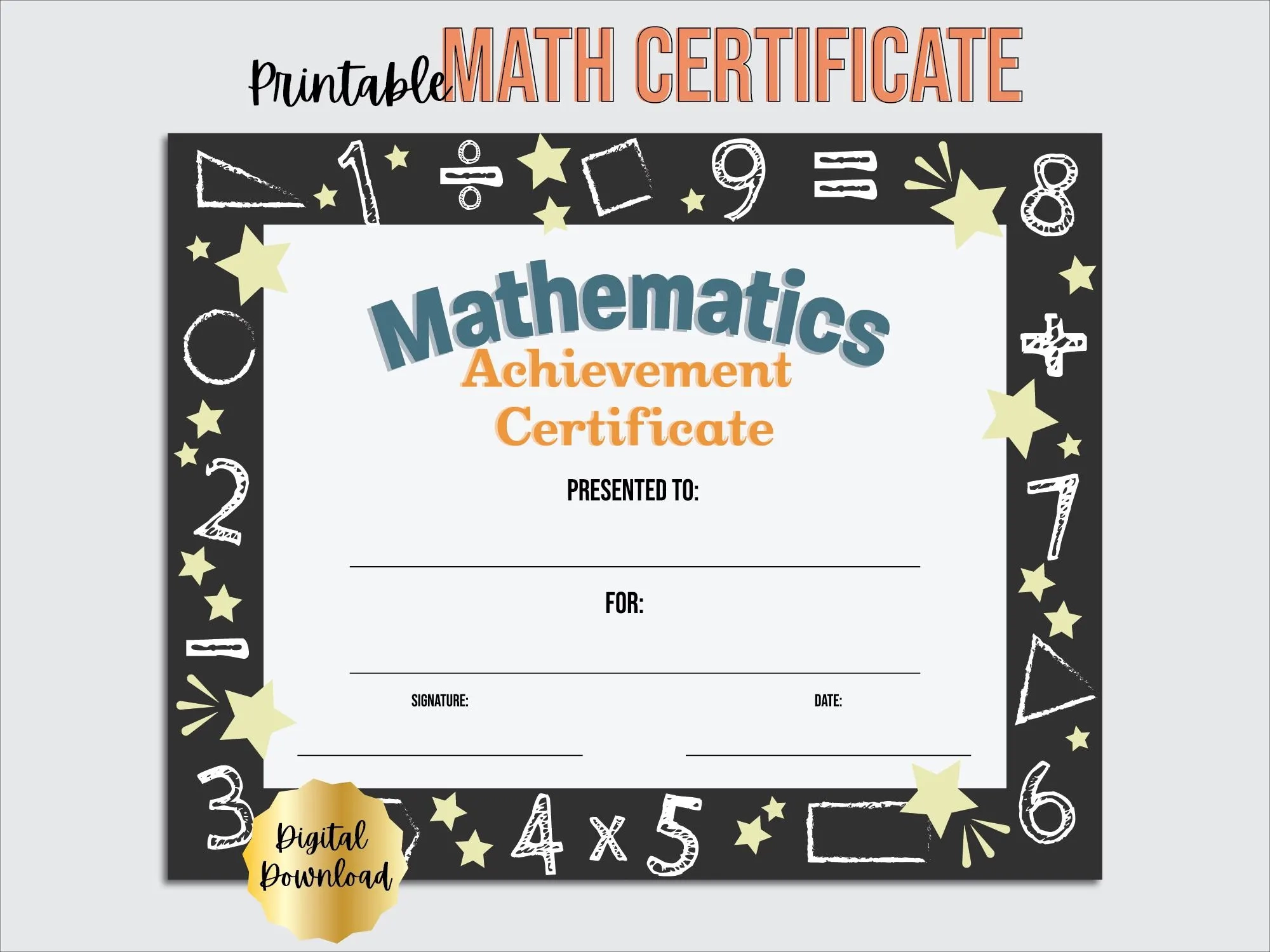 Math Certificate Award Of Recognition Template Editable PDF Digital Download Math Classroom Award End Of The Year Award Etsy Math Certificate Award Of Recognition Template Editable PDF Digital Download Math Classroom Award End Of The Year Award Etsy