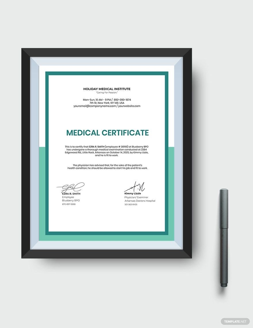 Medical Certificate Printable Medical Certificate Printable