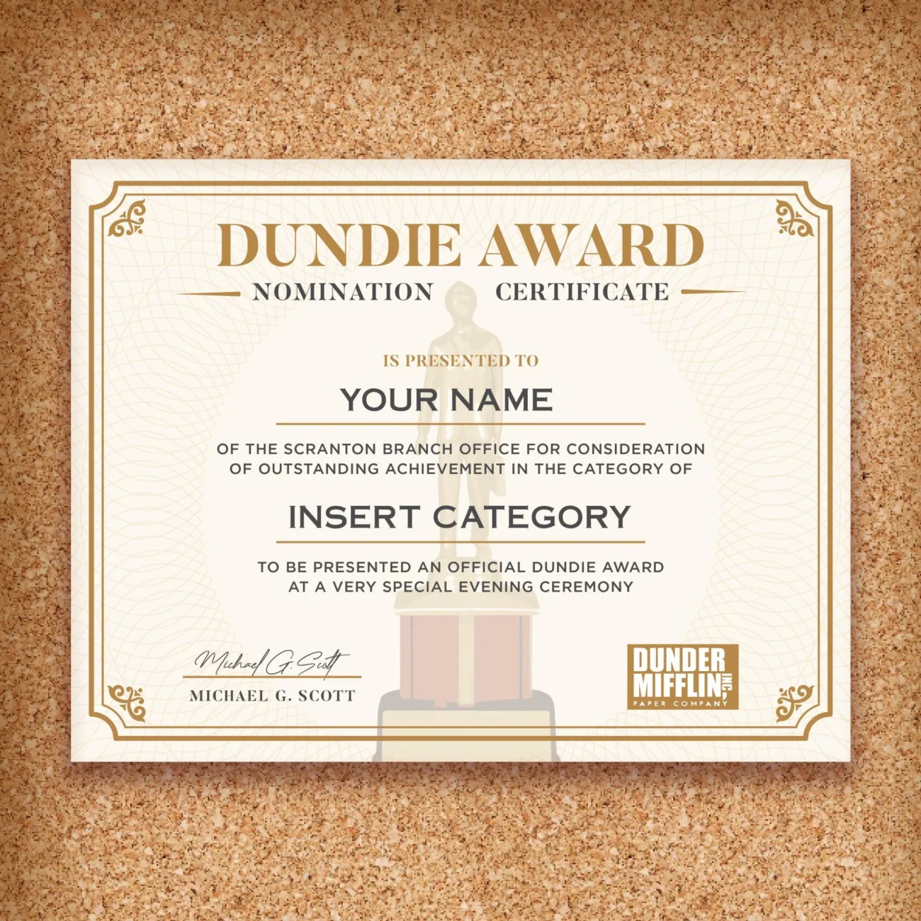 Michael Scott Certificate Etsy