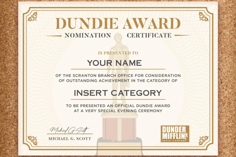 Michael Scott’s Certificate Printable
