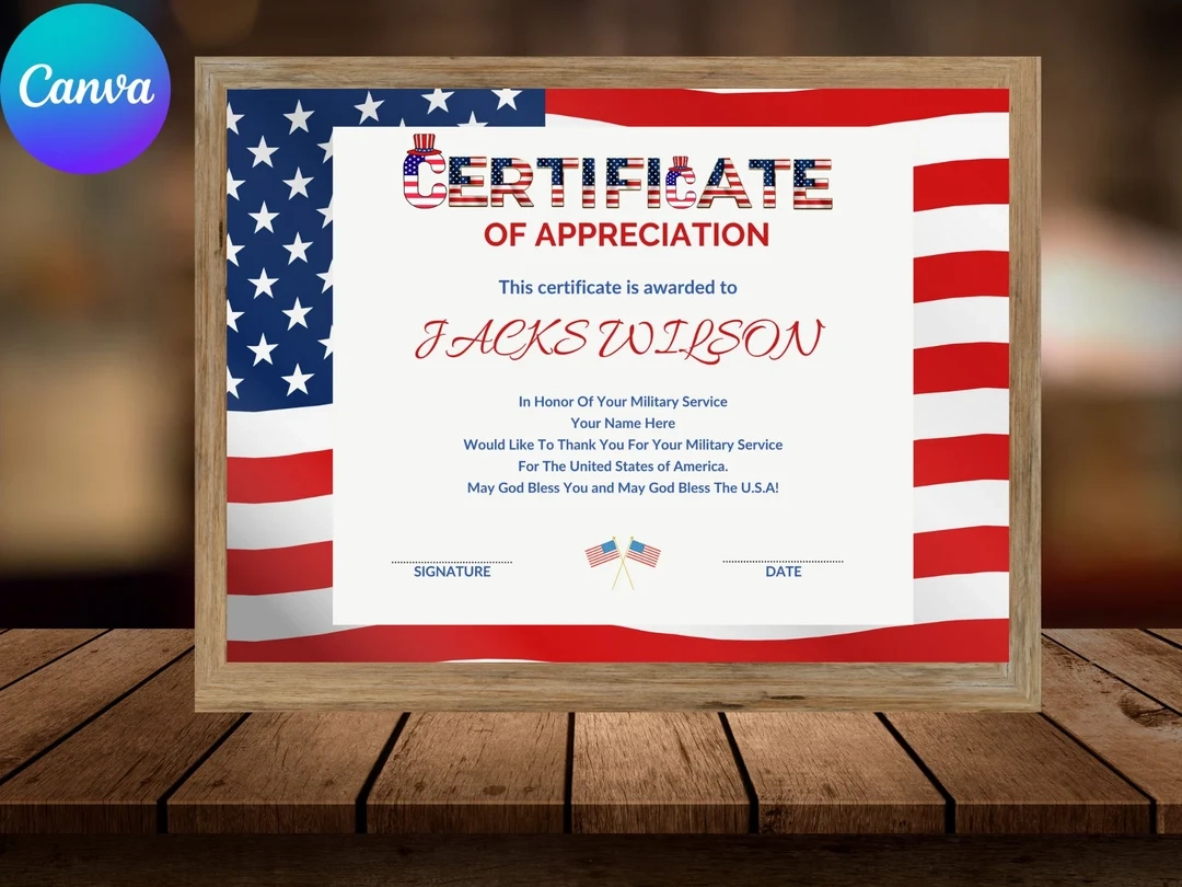 Printable Patriotic Certificates
