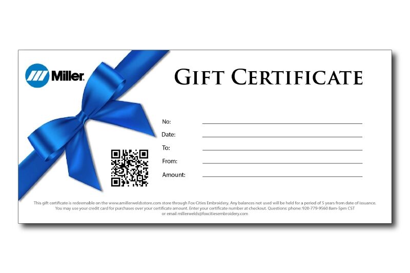 Welding Printable Gift Certificates