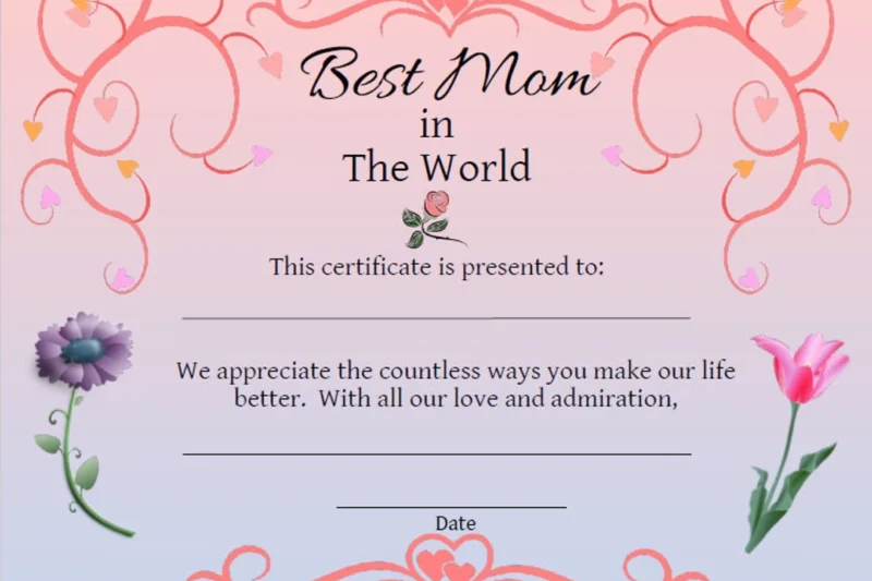 Printable Mother’s Day Certificates Printable