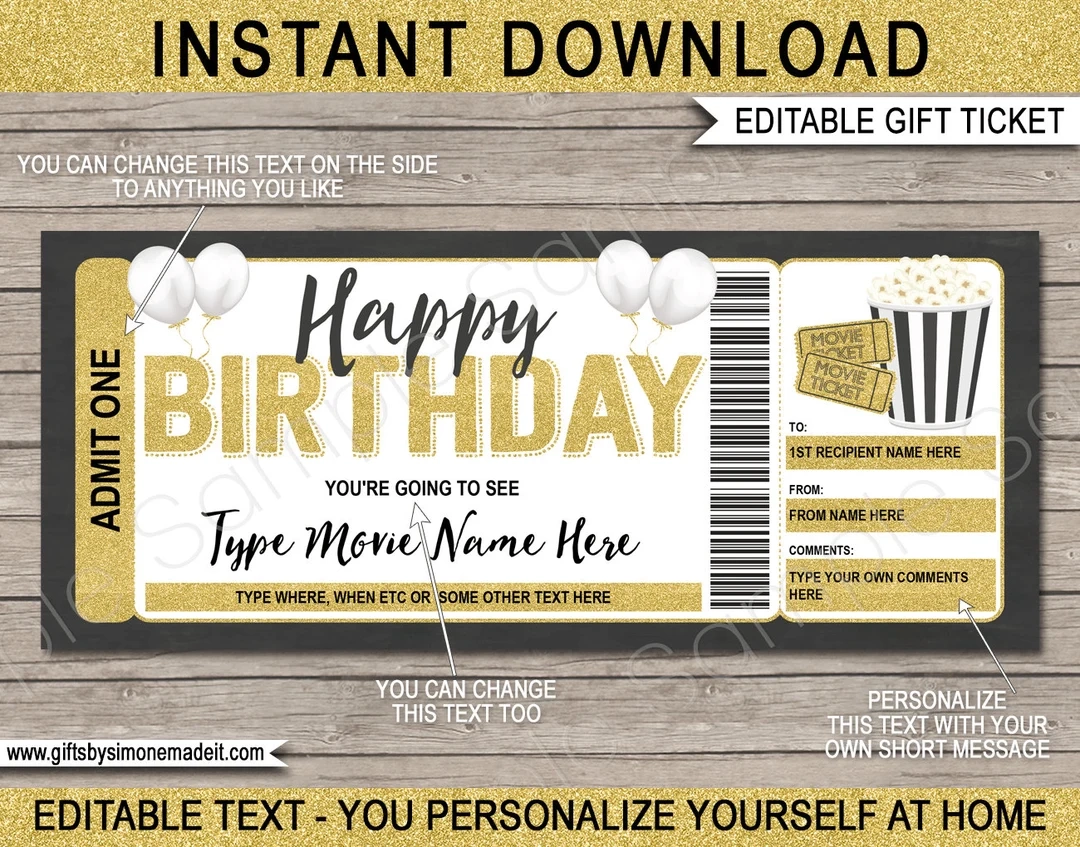 Printable Cobb Theaters Gift Certificate