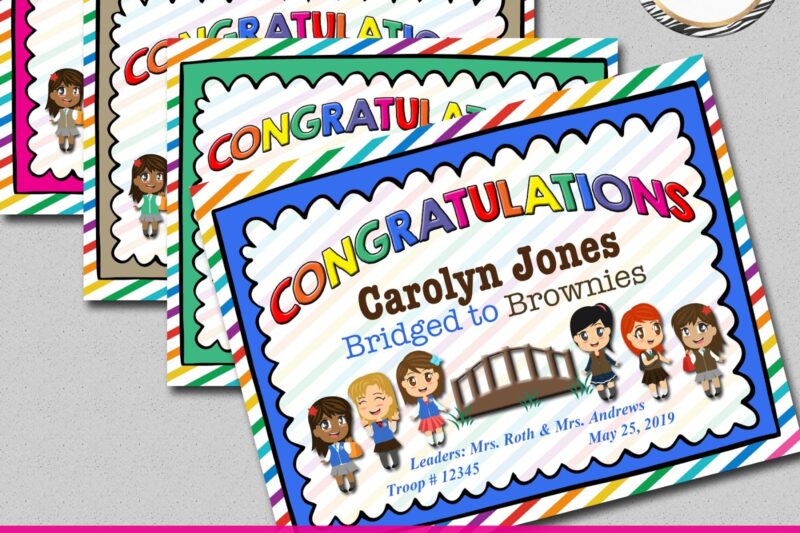 Free Printable Daisy To Brownie Certificate