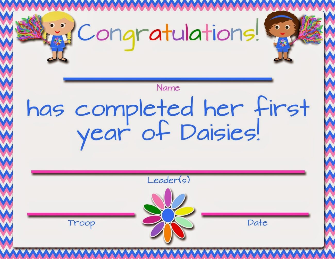 My Fashionable Designs Girl Scouts FREE Printable First Second Year Certificates