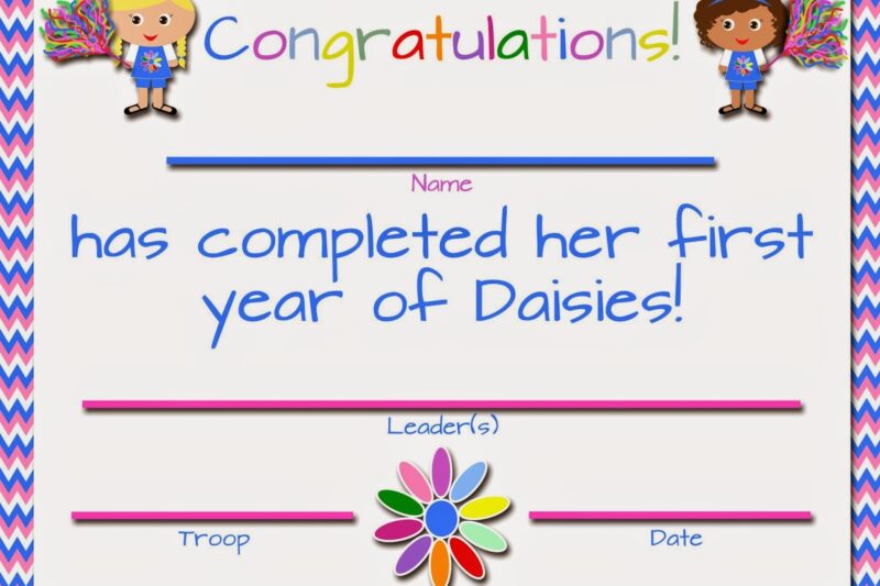 Free Girl Scout Printable Certificates