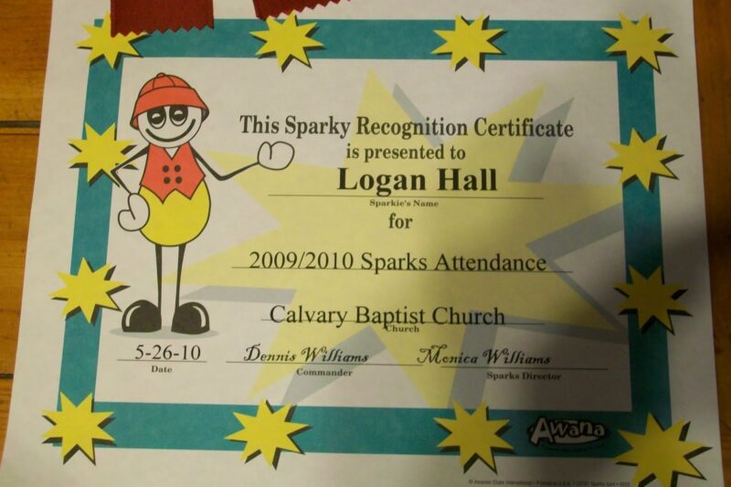 Printable Awana Certificates