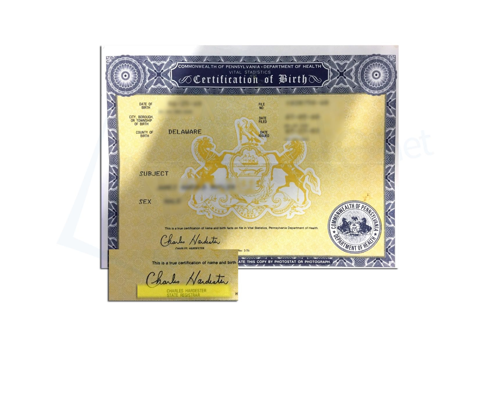 Pa Printable Birth Certificate
