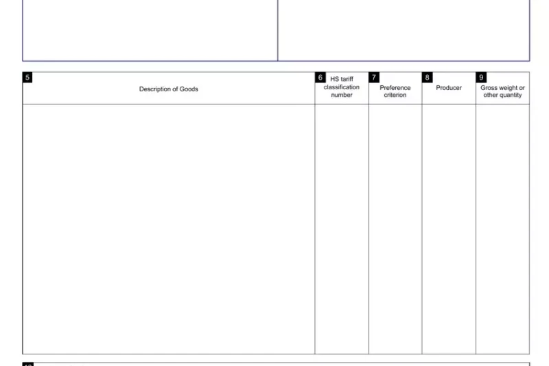 Printable Certificate Of Origin Nafta