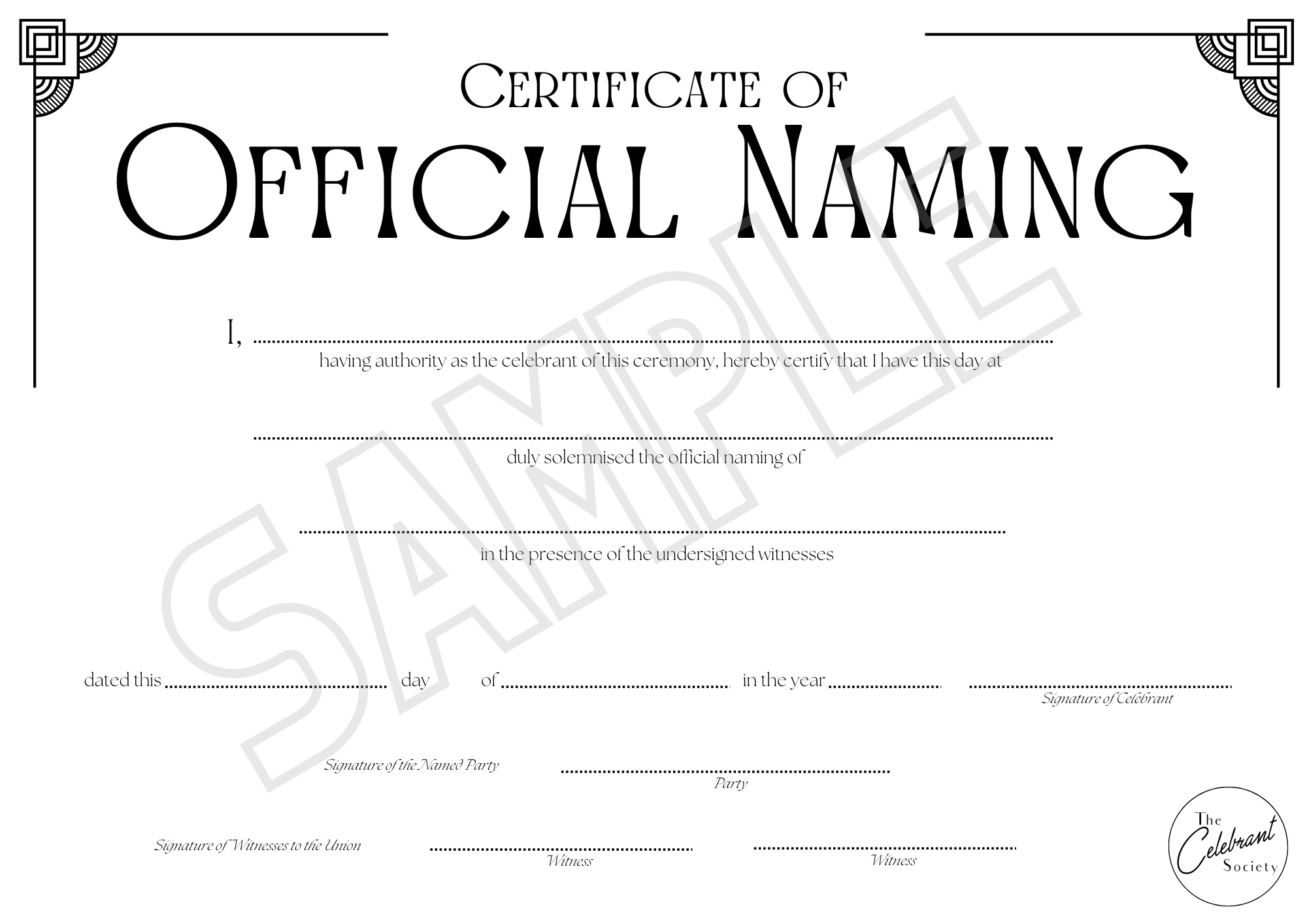 Naming Days Certificate Bundle The Wedding Society Naming Days Certificate Bundle The Wedding Society