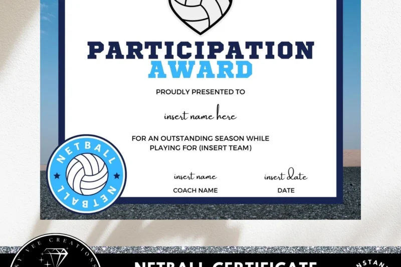 Free Printable Netball Awards Certificates