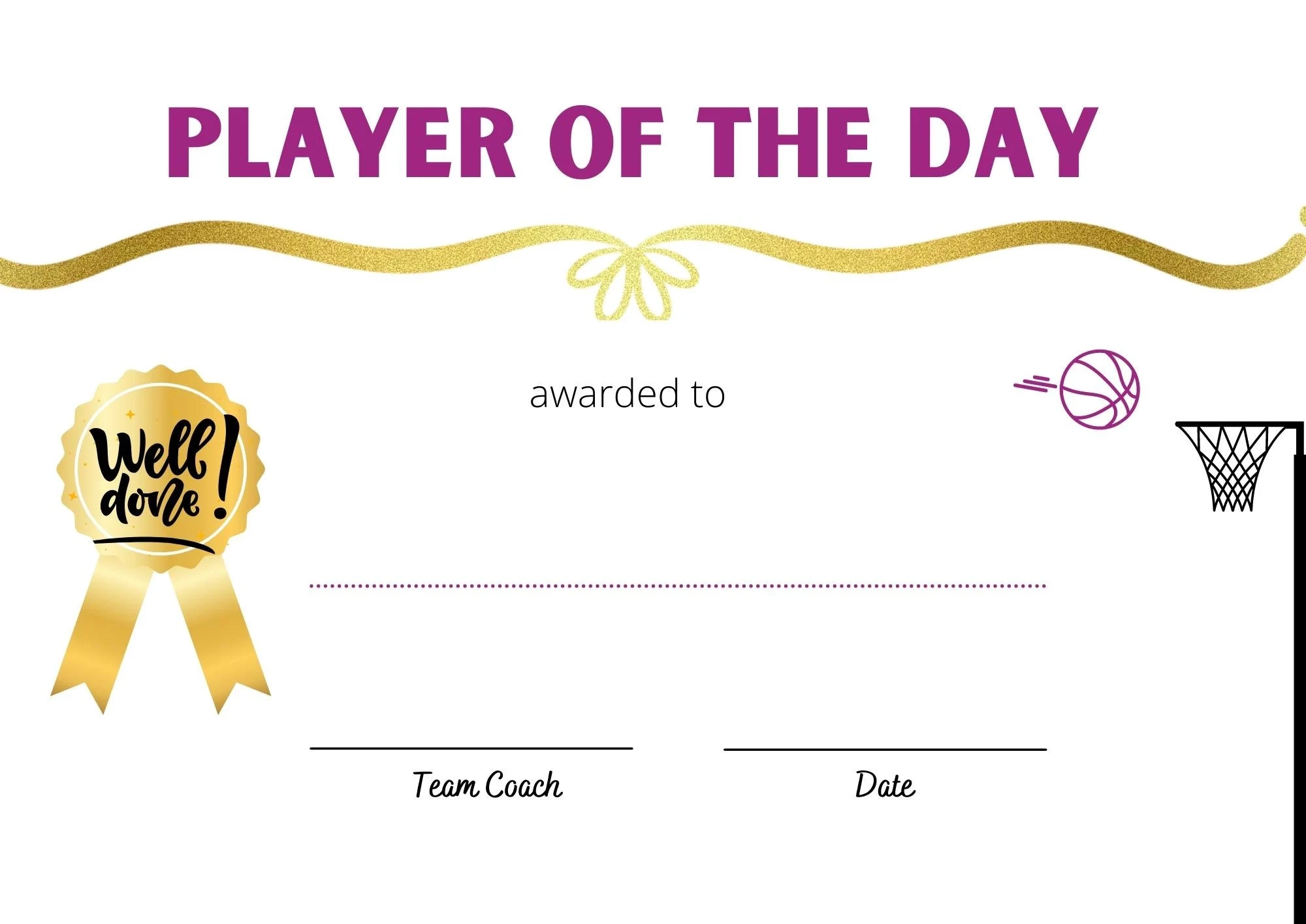 Netball Player Of The Day match Certificate Instant Download Plus Editable Version Etsy Netball Player Of The Day match Certificate Instant Download Plus Editable Version Etsy