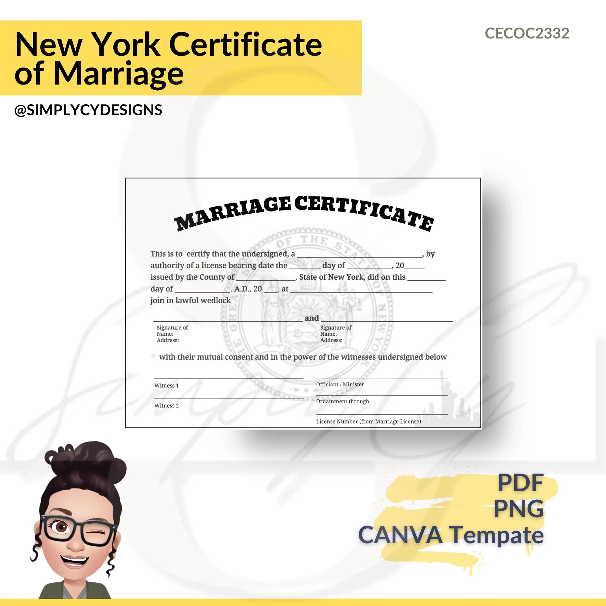 Official Marriage Certificate Missouri Printable