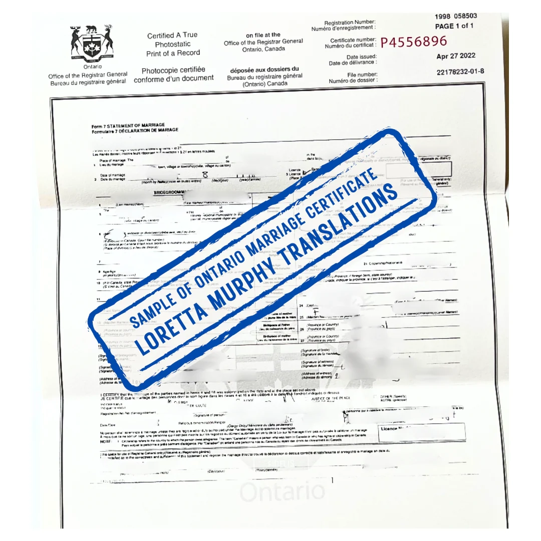 Printable Marriage Certificate Ontario Printable Marriage Certificate Ontario