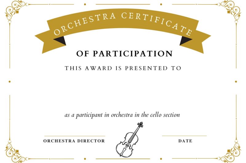 Free Printable Orchestra Certificates